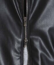 MNBAV38290 MICHEL KLEIN HOMME(ミッシェルクラン オム) フェイクレザーシャツジャケット ブラック(94)