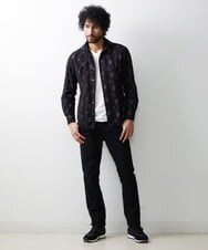 MNBAV80290 MICHEL KLEIN HOMME(ミッシェルクラン オム) 《日本製》ドット柄ジャガードシャツ ブラウン(87)