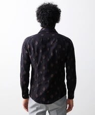 MNBAV80290 MICHEL KLEIN HOMME(ミッシェルクラン オム) 《日本製》ドット柄ジャガードシャツ ブラウン(87)
