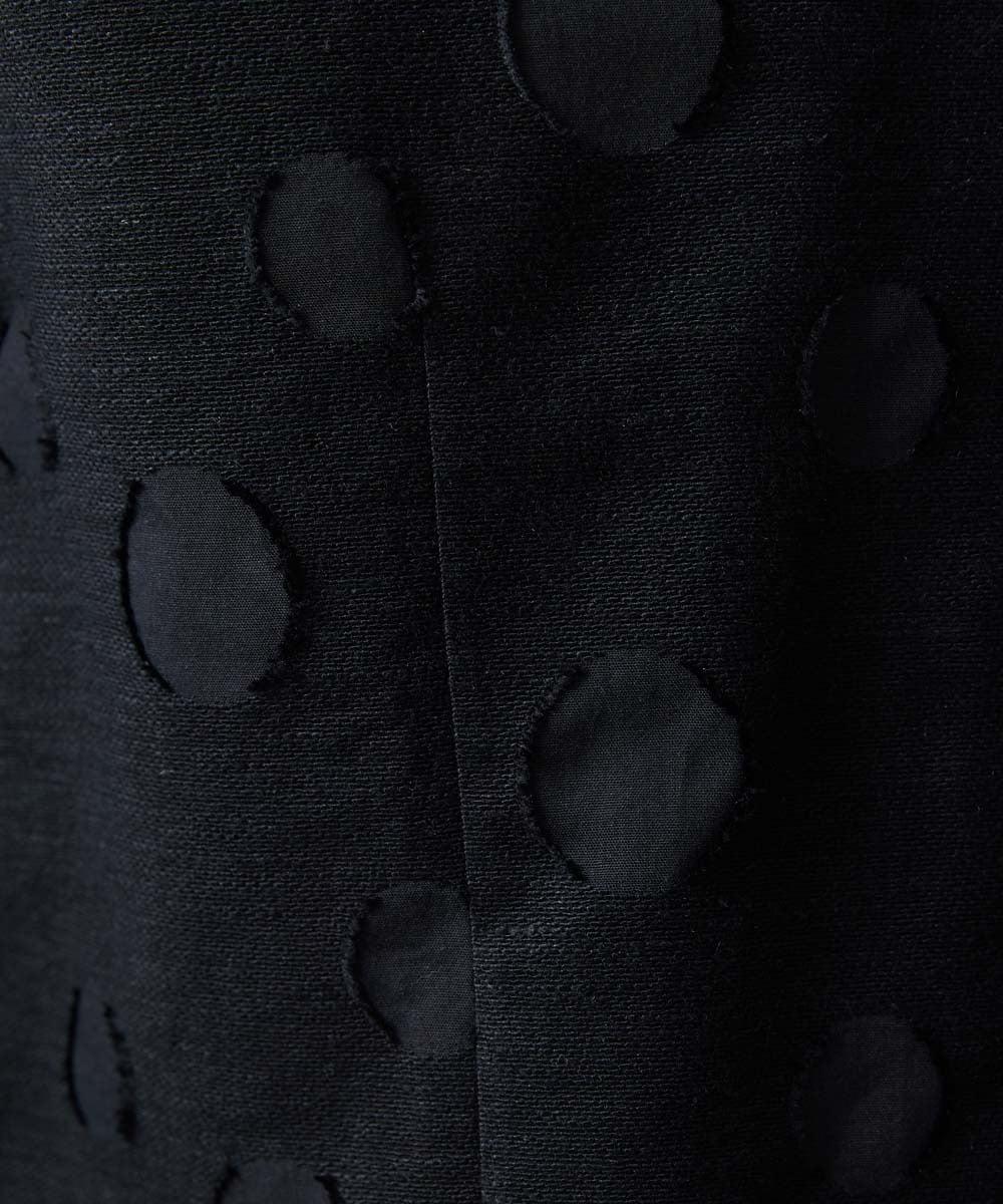 MNBAV80290 MICHEL KLEIN HOMME(ミッシェルクラン オム) 《日本製》ドット柄ジャガードシャツ ブラック(94)