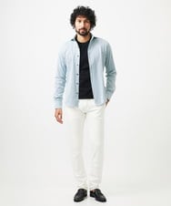 MNBDA50210 MICHEL KLEIN HOMME(ミッシェルクラン オム) 《日本製》ストレッチラッセル長袖シャツ グリーン