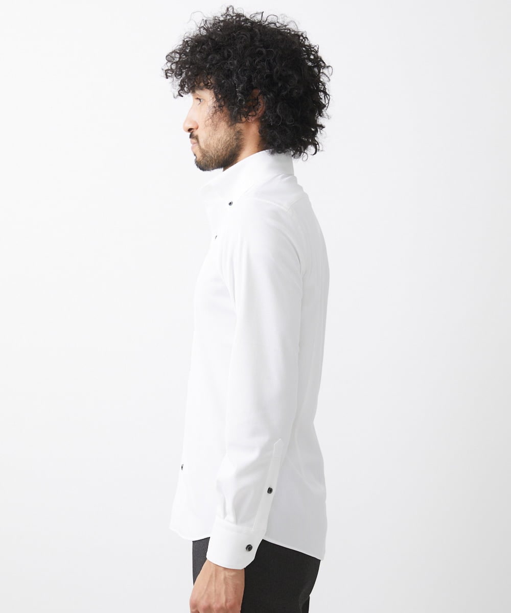 MNBDC54200 MICHEL KLEIN HOMME(ミッシェルクラン オム) 《日本製》イージーケアーボタンダウン長袖シャツ ホワイト