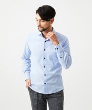 MNBDF50200 MICHEL KLEIN HOMME(ミッシェルクラン オム) 《日本製》ベーシックジャージシャツ ライトブルー