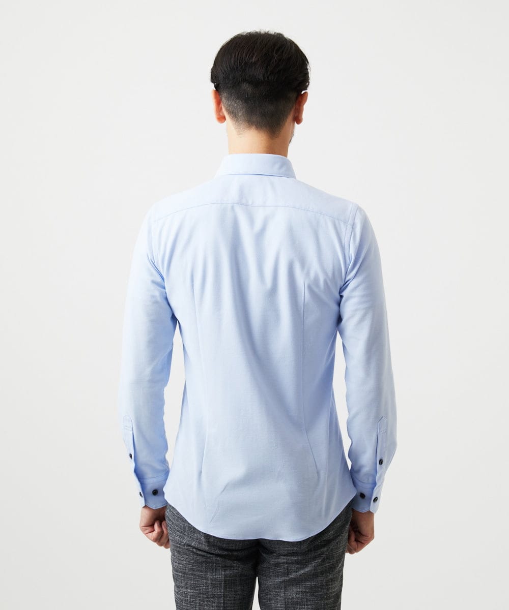 MNBDF50200 MICHEL KLEIN HOMME(ミッシェルクラン オム) 《日本製》ベーシックジャージシャツ ライトブルー