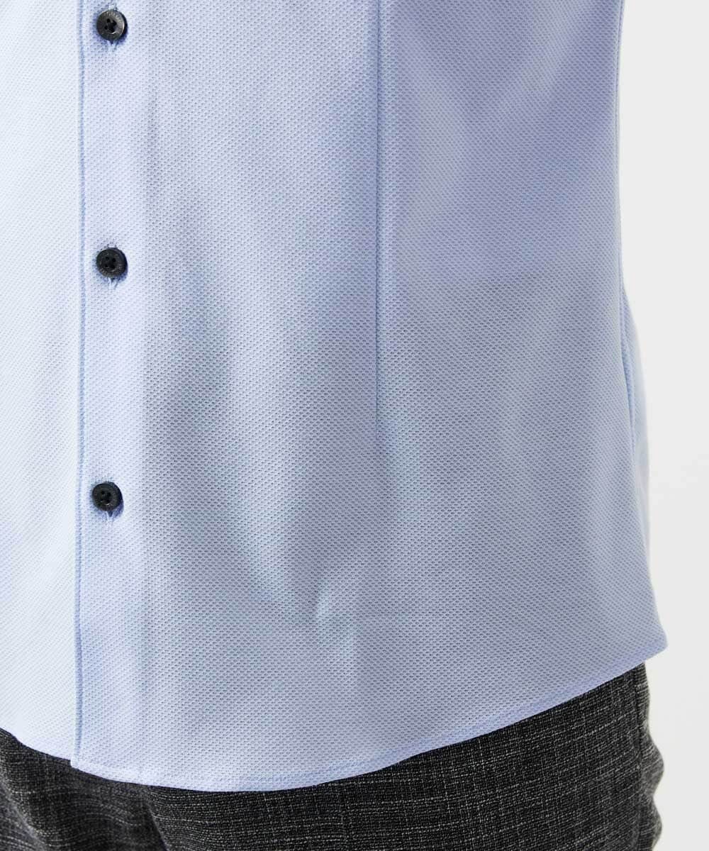 MNBDF50200 MICHEL KLEIN HOMME(ミッシェルクラン オム) 《日本製》ベーシックジャージシャツ ライトブルー