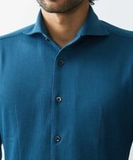 MNBDS10190 MICHEL KLEIN HOMME(ミッシェルクラン オム) 【2023年モデル】《日本製》ストレッチラッセルシャツ グリーン(35)
