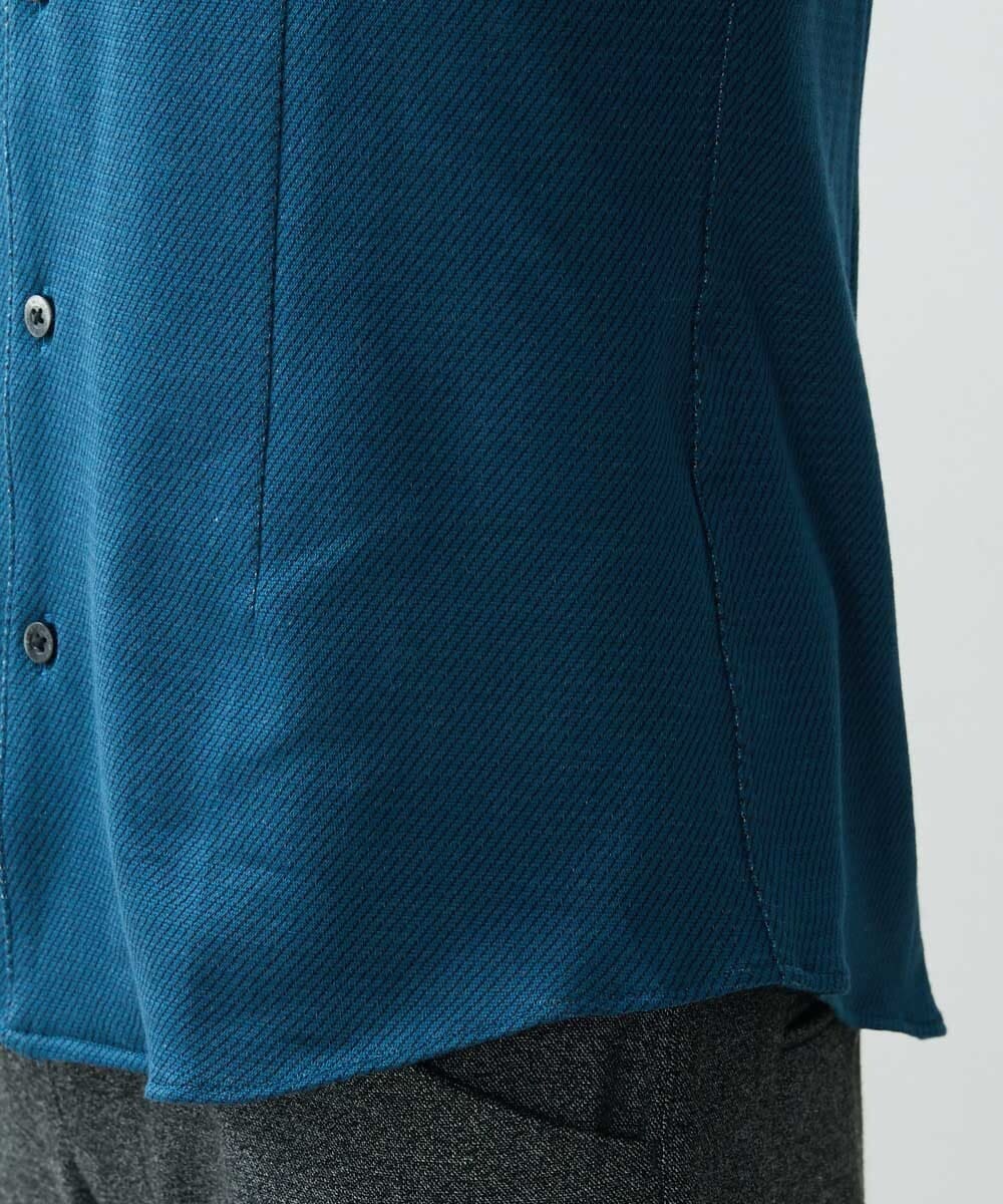 MNBDS10190 MICHEL KLEIN HOMME(ミッシェルクラン オム) 【2023年モデル】《日本製》ストレッチラッセルシャツ グリーン(35)
