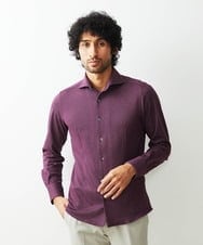 MNBDS10190 MICHEL KLEIN HOMME(ミッシェルクラン オム) 【2023年モデル】《日本製》ストレッチラッセルシャツ パープル(77)