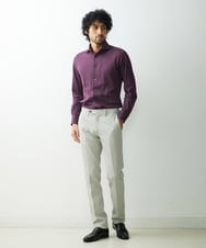 MNBDS10190 MICHEL KLEIN HOMME(ミッシェルクラン オム) 【2023年モデル】《日本製》ストレッチラッセルシャツ パープル(77)