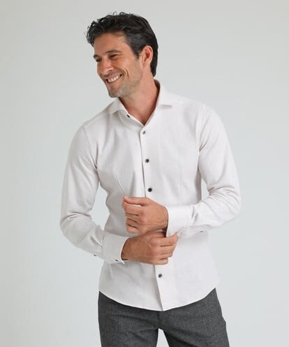 MNBDS10190 MICHEL KLEIN HOMME 【2023年春モデル】《日本製》ストレッチラッセルシャツ