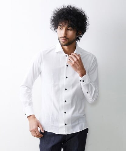 MNBDS14190 MICHEL KLEIN HOMME 【2023年モデル】ジュエリーストレッチシャツ