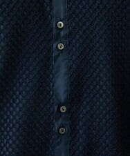MNBDS21270 MICHEL KLEIN HOMME(ミッシェルクラン オム) 幾何柄ジャガードシャツ ネイビー(57)