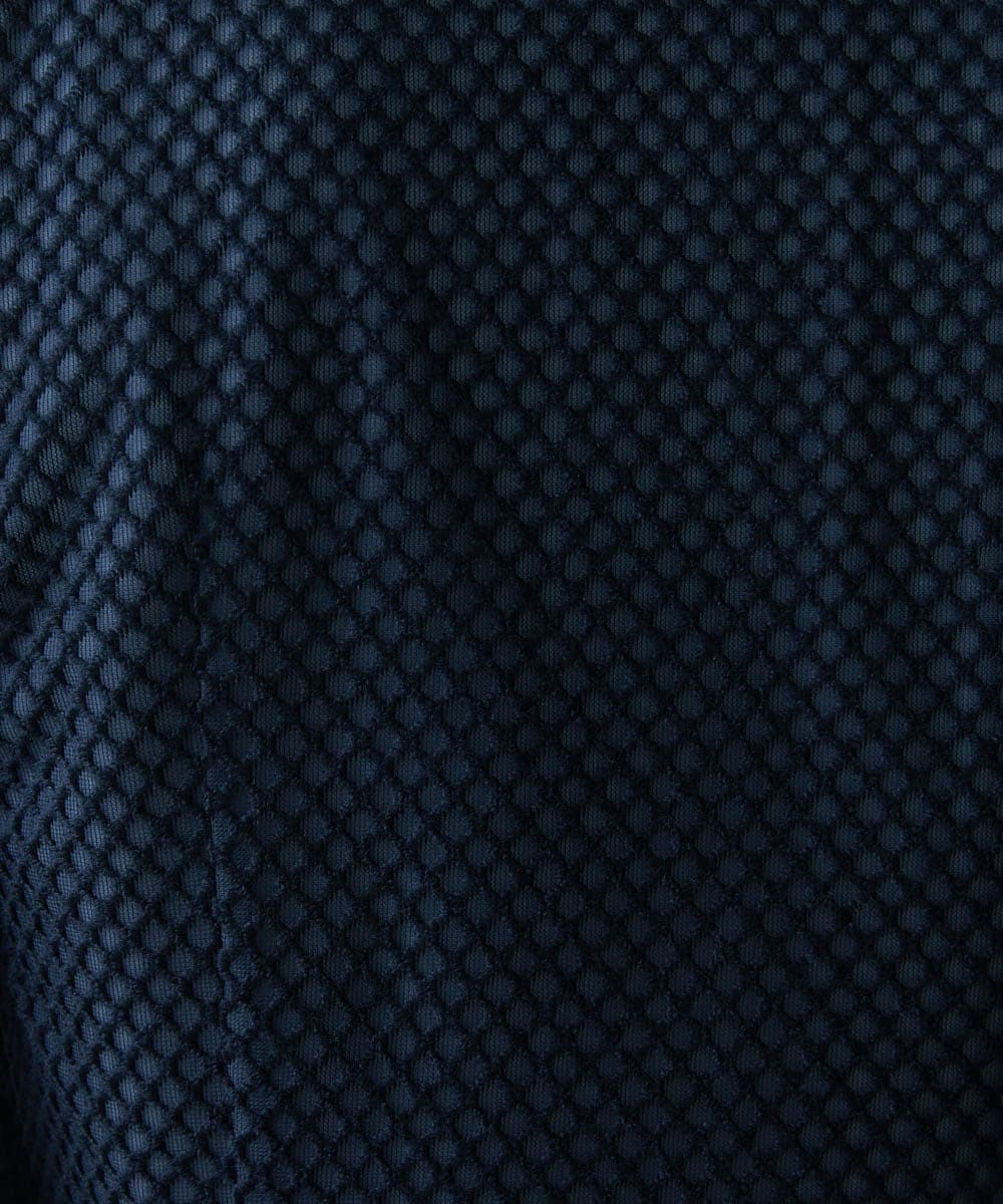 MNBDS21270 MICHEL KLEIN HOMME(ミッシェルクラン オム) 幾何柄ジャガードシャツ ネイビー(57)