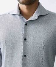 MNBDV10190 MICHEL KLEIN HOMME(ミッシェルクラン オム) 《日本製》ストレッチラッセルシャツ ホワイト