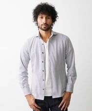 MNBDV10190 MICHEL KLEIN HOMME(ミッシェルクラン オム) 《日本製》ストレッチラッセルシャツ ホワイト