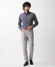 MNBDV13190 MICHEL KLEIN HOMME(ミッシェルクラン オム) 《日本製》立体柄ストレッチラッセルシャツ ネイビー(57)