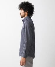 MNBDV13190 MICHEL KLEIN HOMME(ミッシェルクラン オム) 《日本製》立体柄ストレッチラッセルシャツ ネイビー(57)