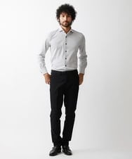 MNBDV13190 MICHEL KLEIN HOMME(ミッシェルクラン オム) 《日本製》立体柄ストレッチラッセルシャツ グレー(92)