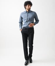 MNBDV15210 MICHEL KLEIN HOMME(ミッシェルクラン オム) 《日本製》ストレッチレギュラーカラーシャツ ブルー(55)