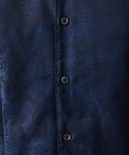MNBDV16270 MICHEL KLEIN HOMME(ミッシェルクラン オム) 《日本製》ペイズリー柄ジャガードシャツ ネイビー