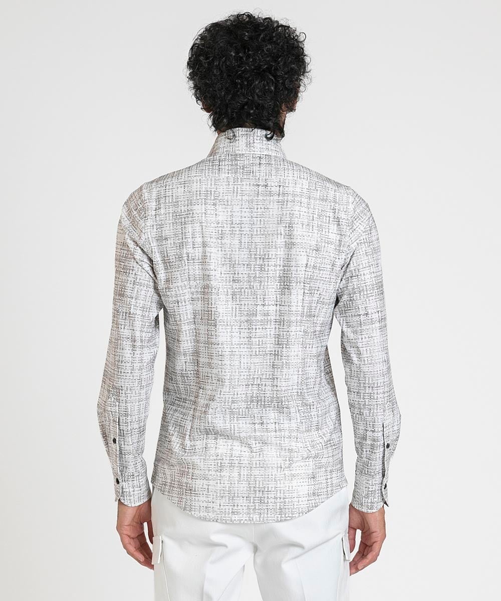 MNBDV50250 MICHEL KLEIN HOMME(ミッシェルクラン オム) 《日本製》プリントジャージシャツ ベージュ