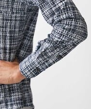 MNBDV50250 MICHEL KLEIN HOMME(ミッシェルクラン オム) 《日本製》プリントジャージシャツ ブラック