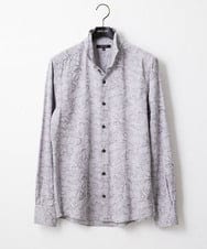 MNBDV52230 MICHEL KLEIN HOMME(ミッシェルクラン オム) ペイズリー柄ジャガードシャツ グレー