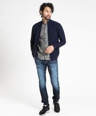 MNBDV52230 MICHEL KLEIN HOMME(ミッシェルクラン オム) ペイズリー柄ジャガードシャツ ダークグレー