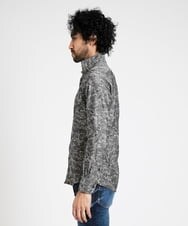 MNBDV52230 MICHEL KLEIN HOMME(ミッシェルクラン オム) ペイズリー柄ジャガードシャツ ダークグレー