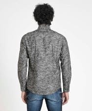 MNBDV52230 MICHEL KLEIN HOMME(ミッシェルクラン オム) ペイズリー柄ジャガードシャツ ダークグレー