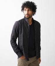 MNBDV52230 MICHEL KLEIN HOMME(ミッシェルクラン オム) ペイズリー柄ジャガードシャツ ブラック