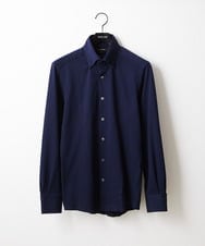 MNBDX53200 MICHEL KLEIN HOMME(ミッシェルクラン オム) 《日本製》ラッセルジャガードシャツ ネイビー(57)