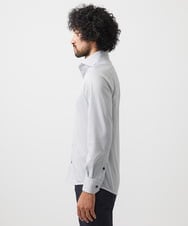 MNBGC51210 MICHEL KLEIN HOMME(ミッシェルクラン オム) 《日本製》ジャガード柄長袖シャツ ライトグレー
