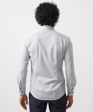 MNBGC51210 MICHEL KLEIN HOMME(ミッシェルクラン オム) 《日本製》ジャガード柄長袖シャツ ライトグレー