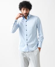 MNBGC54200 MICHEL KLEIN HOMME(ミッシェルクラン オム) 《日本製》イージーケアーボタンダウン長袖シャツ ライトブルー
