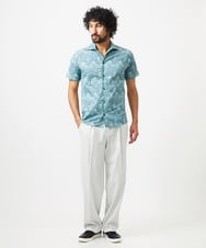 MNBGC57270 MICHEL KLEIN HOMME(ミッシェルクラン オム) 《日本製》フラワー柄半袖シャツ ブルー