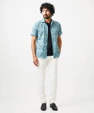 MNBGC57270 MICHEL KLEIN HOMME(ミッシェルクラン オム) 《日本製》フラワー柄半袖シャツ ブルー