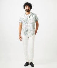 MNBGC57270 MICHEL KLEIN HOMME(ミッシェルクラン オム) 《日本製》フラワー柄半袖シャツ ホワイト