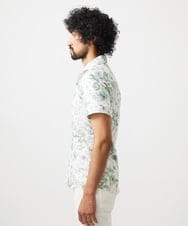 MNBGC57270 MICHEL KLEIN HOMME(ミッシェルクラン オム) 《日本製》フラワー柄半袖シャツ ホワイト