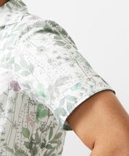 MNBGC57270 MICHEL KLEIN HOMME(ミッシェルクラン オム) 《日本製》フラワー柄半袖シャツ ホワイト