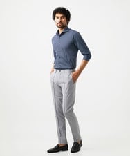 MNBGC60200 MICHEL KLEIN HOMME(ミッシェルクラン オム) 《日本製》ストレッチラッセル七分袖シャツ ネイビー