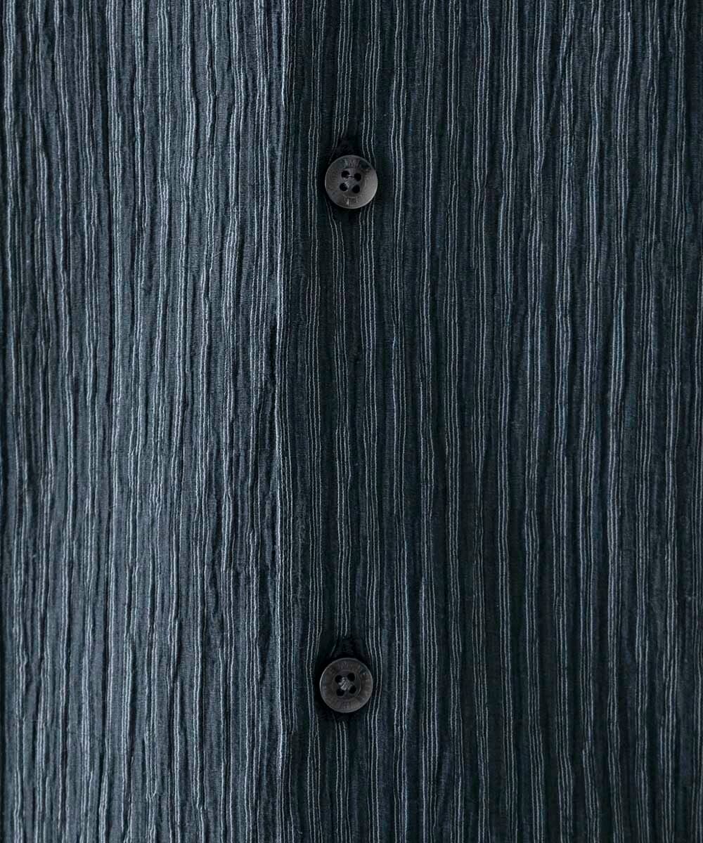 MNBGD52250 MICHEL KLEIN HOMME(ミッシェルクラン オム) ジャージストライプ長袖シャツ ネイビー