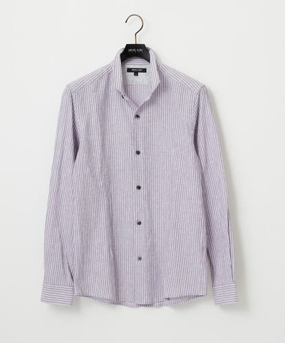 MNBGD52250 MICHEL KLEIN HOMME ジャージストライプ長袖シャツ