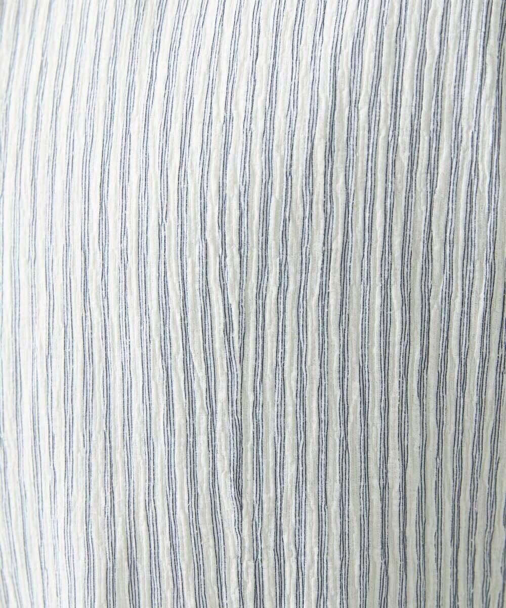 MNBGD52250 MICHEL KLEIN HOMME(ミッシェルクラン オム) ジャージストライプ長袖シャツ ホワイト