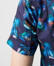 MNBGD58270 MICHEL KLEIN HOMME(ミッシェルクラン オム) 《日本製》総柄半袖シャツ ネイビー