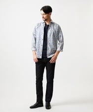 MNBGD60290 MICHEL KLEIN HOMME(ミッシェルクラン オム) 《日本製》総柄長袖シャツ ライトブルー