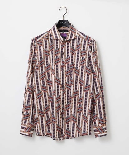 MNBGD60290 MICHEL KLEIN HOMME 《日本製》総柄長袖シャツ