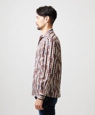 MNBGD60290 MICHEL KLEIN HOMME(ミッシェルクラン オム) 《日本製》総柄長袖シャツ ベージュ