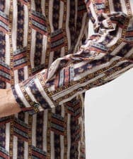 MNBGD60290 MICHEL KLEIN HOMME(ミッシェルクラン オム) 《日本製》総柄長袖シャツ ベージュ