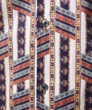 MNBGD60290 MICHEL KLEIN HOMME(ミッシェルクラン オム) 《日本製》総柄長袖シャツ ベージュ